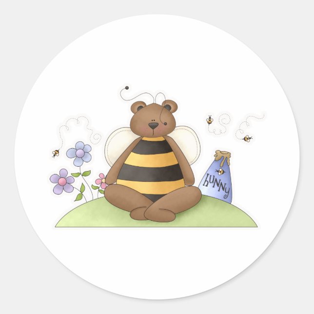 Sticker Rond Hunny Bear (Devant)