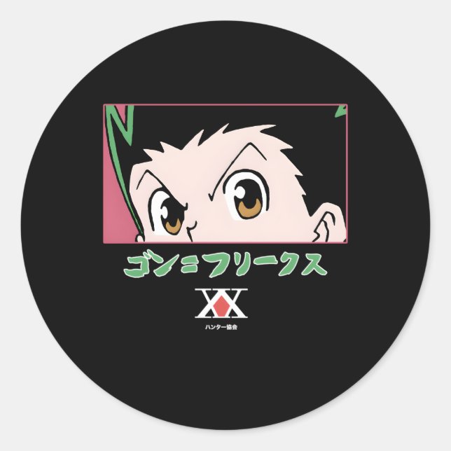 Sticker Rond Hunter X Hunter Gon Freecs Eyes (Devant)