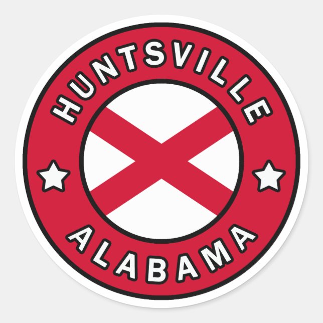 Sticker Rond Huntsville Alabama (Devant)