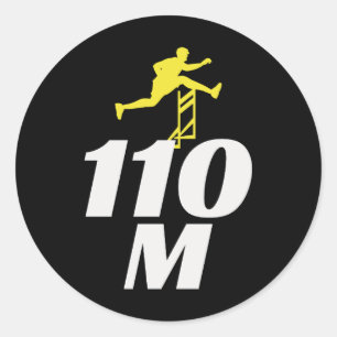 Sticker Rond Hurdling Hurdler Runner Athlètes
