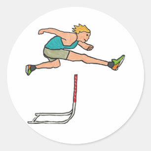 Sticker Rond Hurdling Hurdles