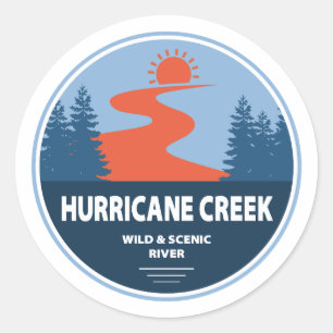 Sticker Rond Hurricane Creek Wild Et Rivière Pittoresque Arkans