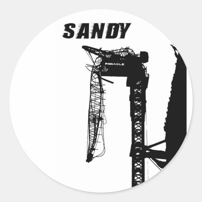 Sticker Rond Hurricane Sandy (Devant)