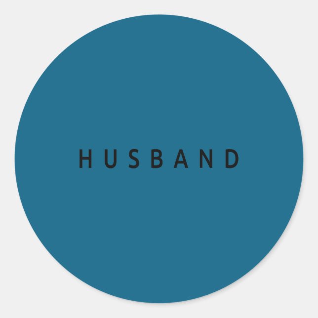 Sticker Rond Husband Wedding Married Couple Wife Matching Husba (Devant)
