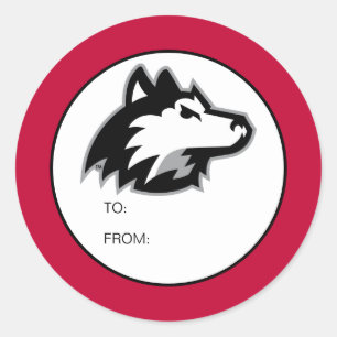 Sticker Rond Huskies du nord de l'Illinois Graduation