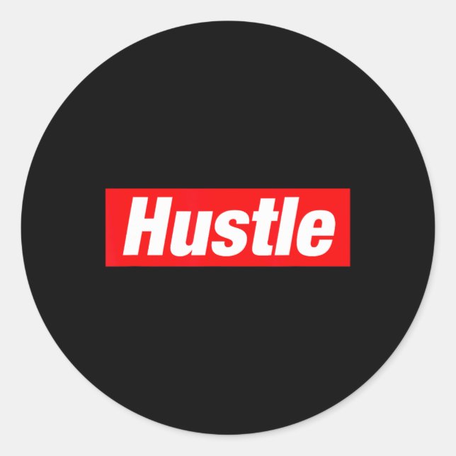 Sticker Rond Hustle Hip hop rappeur Freestyle Break Dance Bb (Devant)