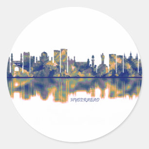 Sticker Rond Hyderabad Skyline