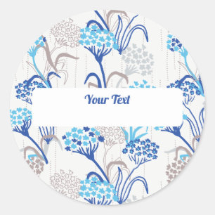 Sticker Rond Hydrangée légère et aérée Motif floral