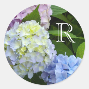 Sticker Rond Hydrangées florales florales florales