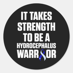 Sticker Rond Hydrocéphalie Survivant Force de sensibilisation G