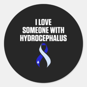 Sticker Rond Hydrocéphalie Survivor Love Awareness Guerrier