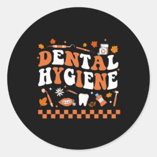 Sticker Rond Hygiène dentaire rétro super Hygiène hygiéniste De