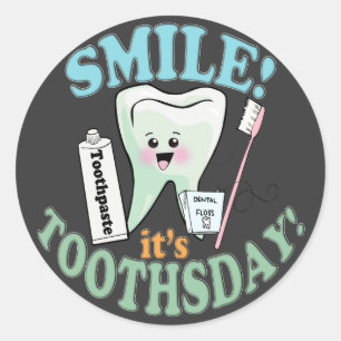 Sticker Rond Hygiéniste dentaire de dentiste