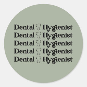 Sticker Rond Hygiéniste dentaire RDH Dentist Dentist Cadeaux
