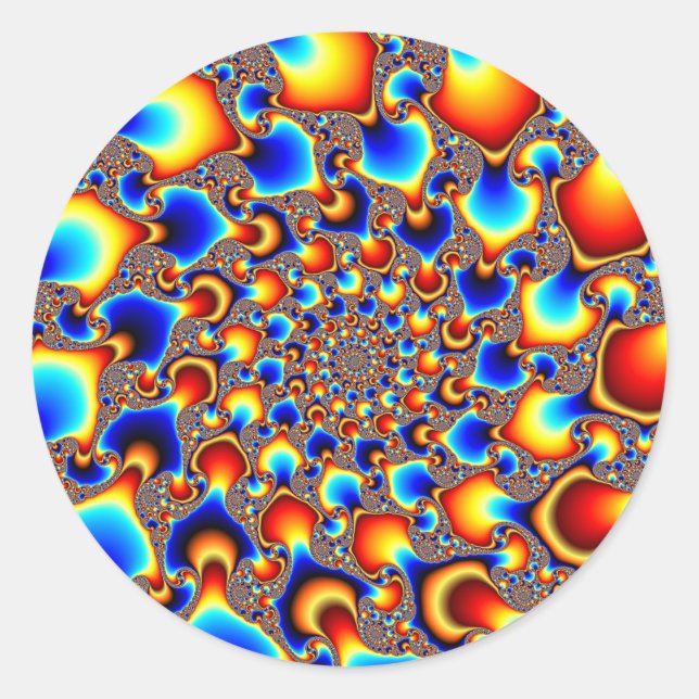 Sticker Rond Hypn0sis - Art fractal (Devant)