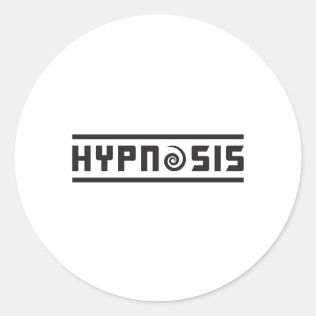 Sticker Rond Hypnosis Meilleur Hypnotiseur Hypnotiseur Cadeau H (Devant)