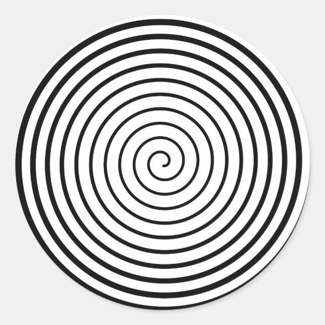 Sticker Rond Hypnotiseur blanc (Devant)