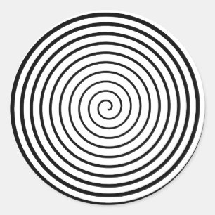 Sticker Rond Hypnotiseur blanc