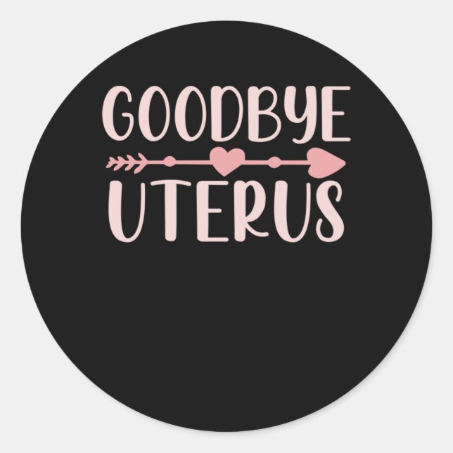 Sticker Rond Hystérectomie Chirurgie Support Uterus Suppression (Devant)