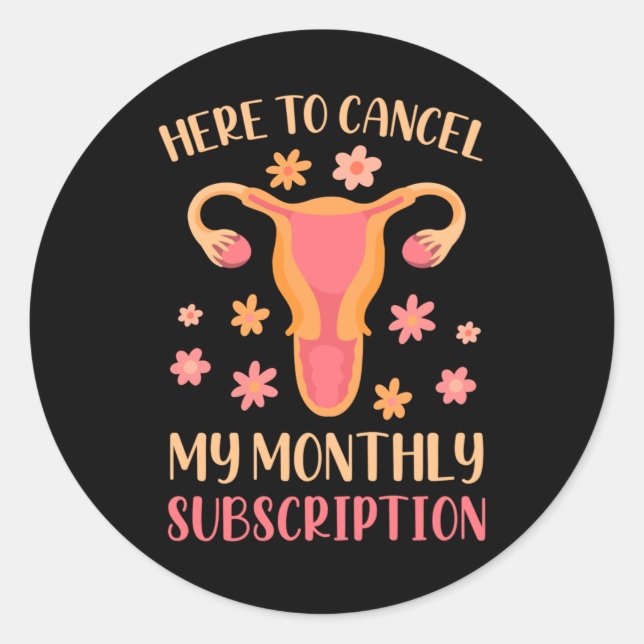 Sticker Rond Hystérectomie Support Uterus Removal Survivant (Devant)