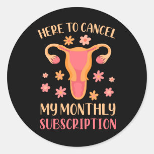 Sticker Rond Hystérectomie Support Uterus Removal Survivant