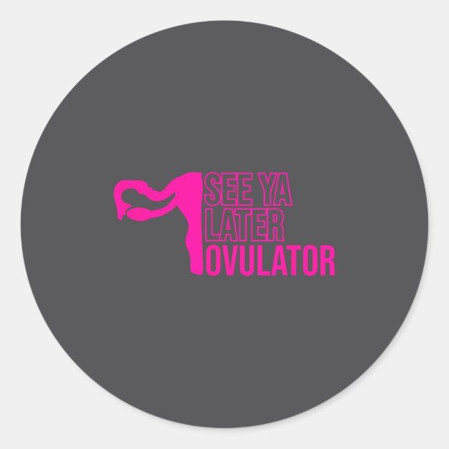 Sticker Rond Hysterectomy Humor Funny Feminist Surgery Recovery (Devant)