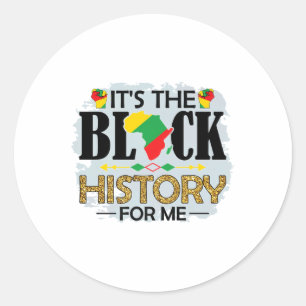 Sticker Rond I Am Black History Melanin Hommes Femmes Enfants P
