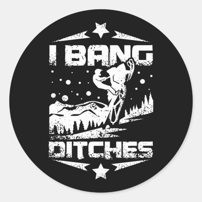 Sticker Rond I Bang Ditches Snowmobile (Devant)