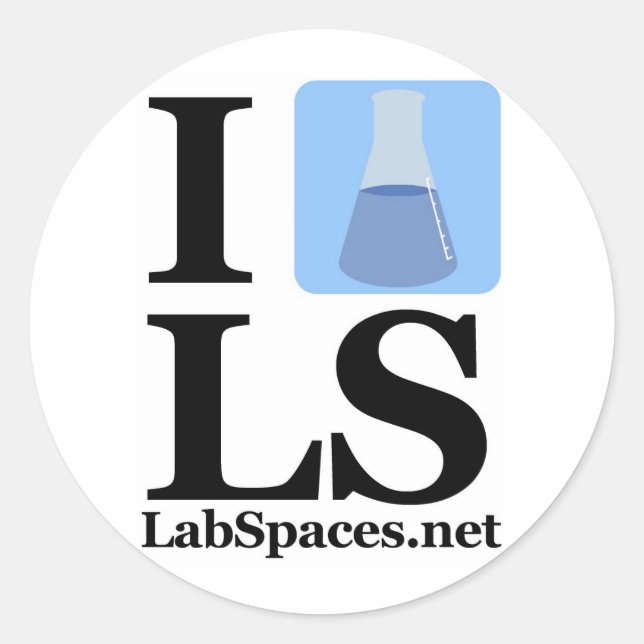 Sticker Rond I beaker LS avec domaine (Devant)