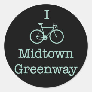 Sticker Rond I Bike Midtown Greenway