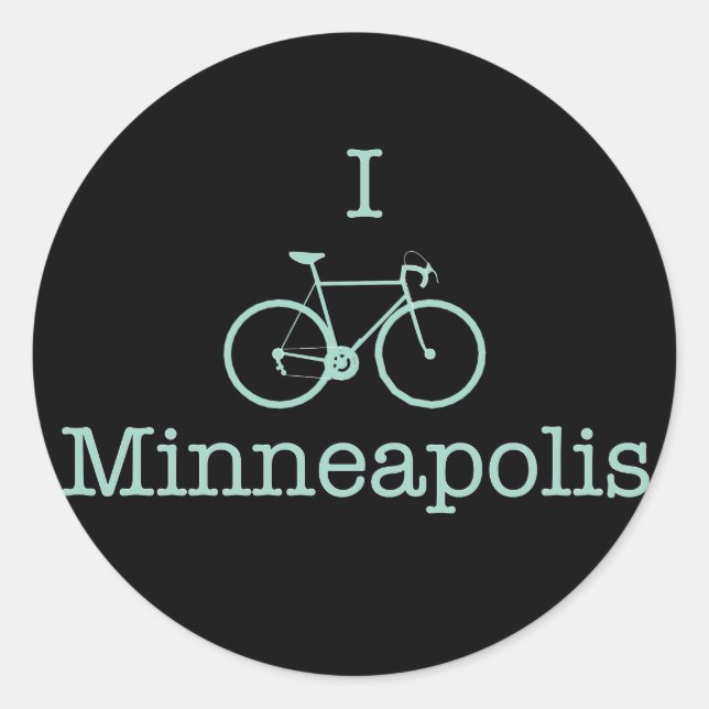 Sticker Rond I Bike Minneapolis (Devant)
