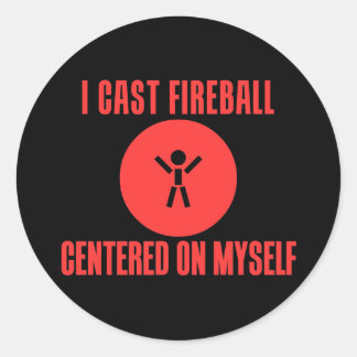 Sticker Rond I Cast Fireball