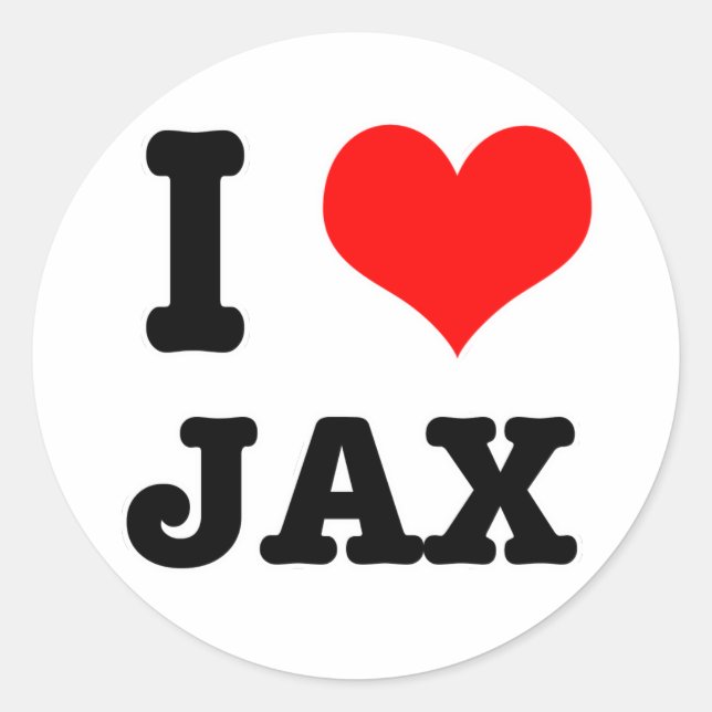 STICKER ROND I COEUR (AMOUR) JAX (Devant)
