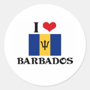 STICKER ROND I COEUR BARBADE