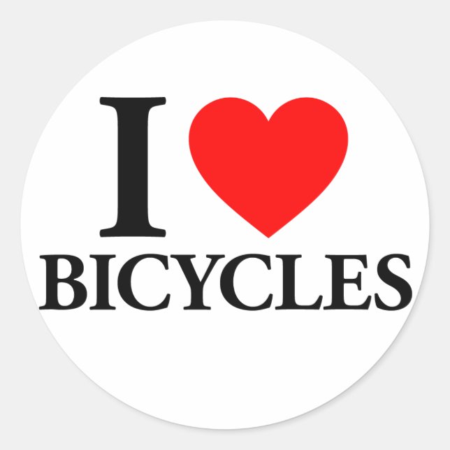 Sticker Rond I Coeur Bicyclettes (Devant)