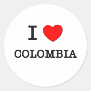 STICKER ROND I COEUR COLOMBIE