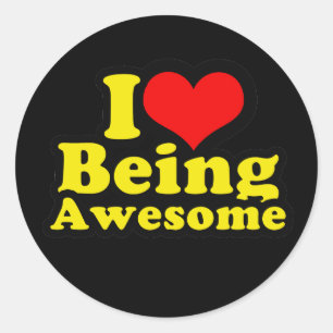 Sticker Rond I coeur étant impressionnant