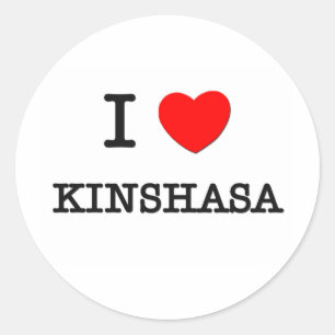 Sticker Rond I coeur KINSHASA