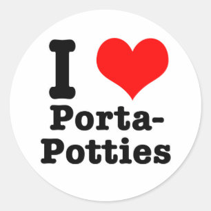 Sticker Rond I COEUR (LOVE) porta potties