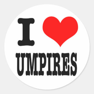 STICKER ROND I COEUR (LOVE) UMPIRES