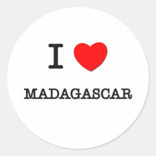 STICKER ROND I COEUR MADAGASCAR
