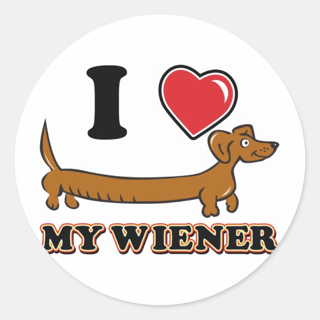 STICKER ROND I-COEUR-MON-WEINER (Devant)