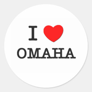 Sticker Rond I coeur OMAHA