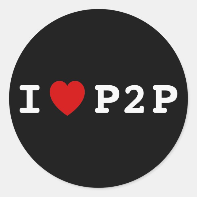 Sticker Rond I coeur P2P (Devant)