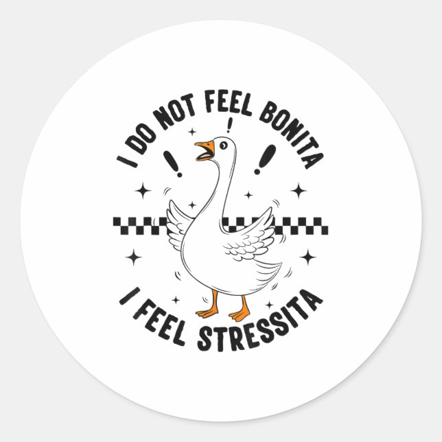 Sticker Rond I Do Not Feel Bonita  (Devant)