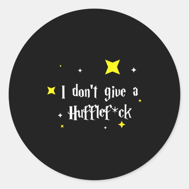 Sticker Rond I Don't Give A Hufflefor  (Devant)