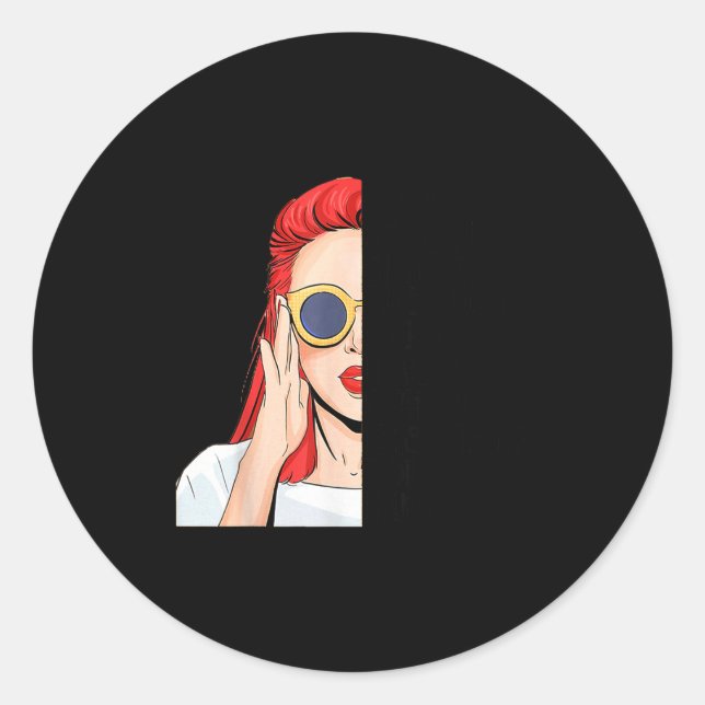 Sticker Rond I Don't Have An Attitude Problem I Just Have A Red (Devant)