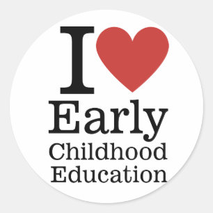 Sticker Rond I ❤️ Éducation de la petite enfance pour les étudi