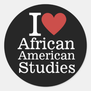 Sticker Rond I ❤️ Études afro-américaines pour les étudiants/pr