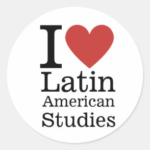 Sticker Rond I ❤️ Études latino-américaines pour étudiants/Facu
